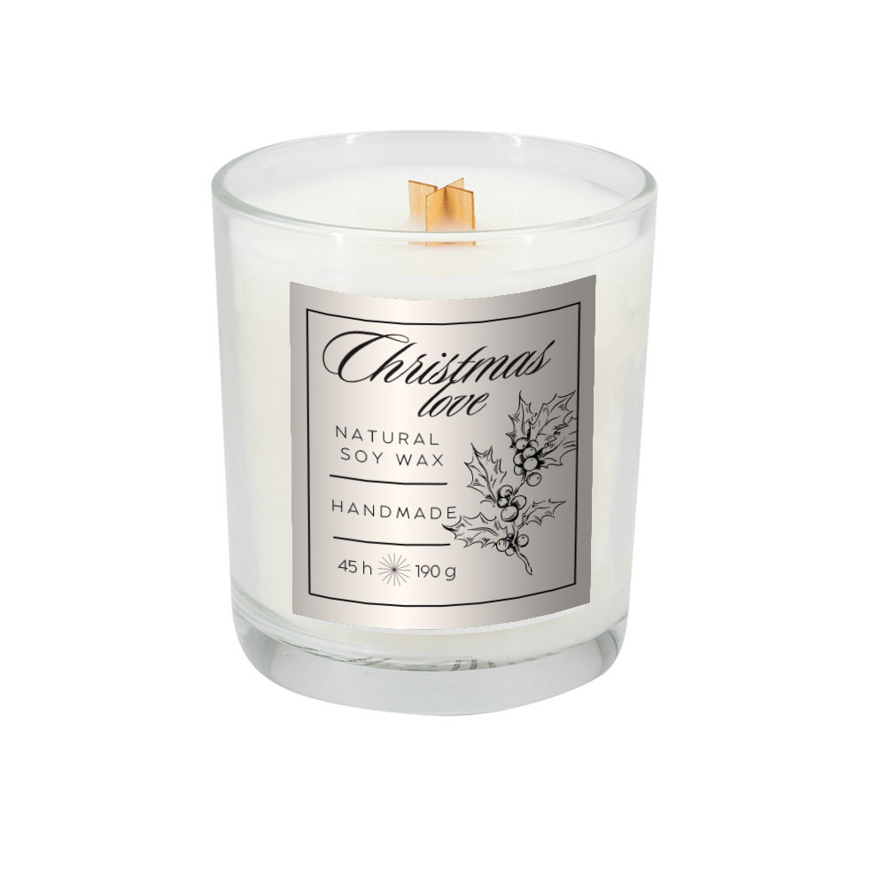 Logo trade promotional merchandise picture of: Soy candle 190g Christmas love
