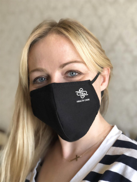 Logotrade promotional giveaway image of: BLACK-BLACK cotton face mask 140116500