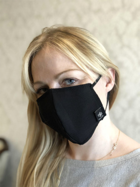 Logotrade advertising product image of: BLACK-BLACK cotton face mask 140116500