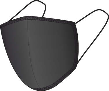 Logotrade promotional product picture of: BLACK-BLACK cotton face mask 140116500