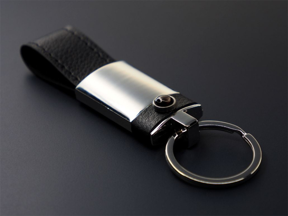 Logo trade advertising products picture of: Obsidian stone Keyring 1298095