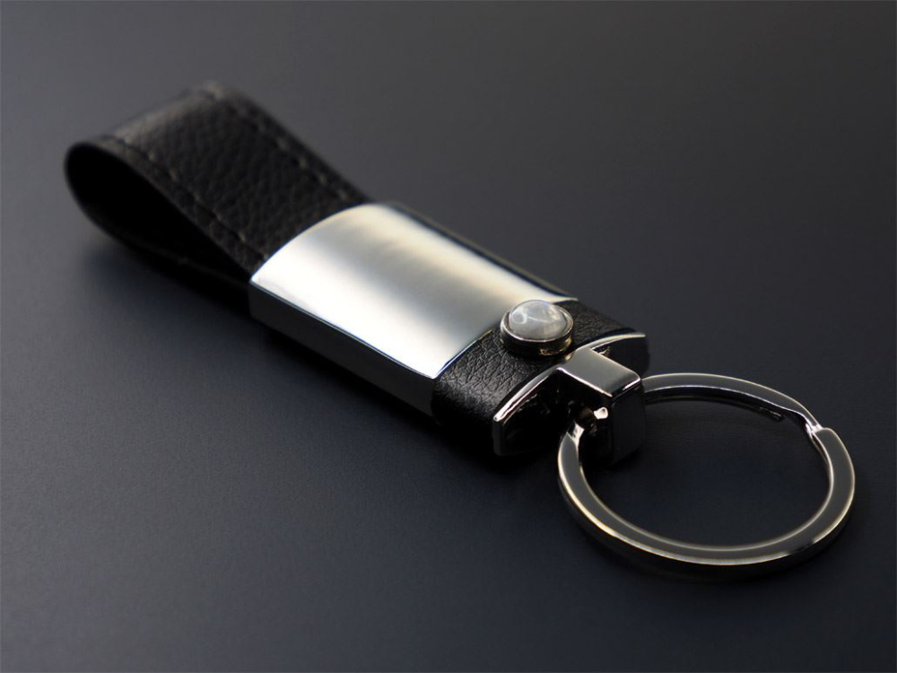 Logo trade business gifts image of: Moonstone Keyring 1295095
