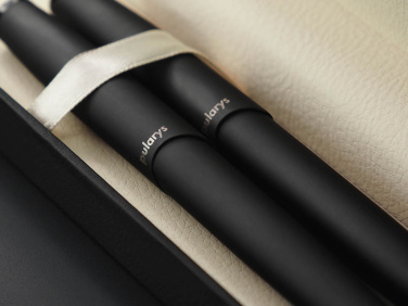Logo trade promotional giveaway photo of: Obsidian stone Pen set 1290036