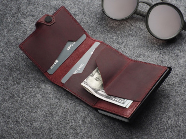 Logo trade promotional items image of: RFID wallet - Hunter Leather 2109284