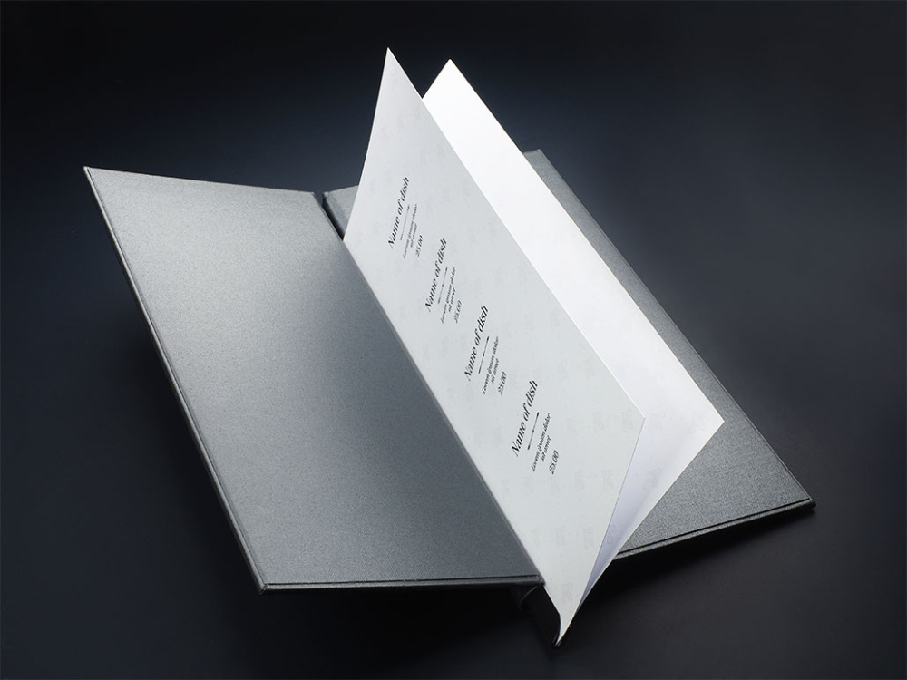 Logo trade corporate gifts image of: Menu cover 1680280