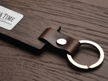 Logo trade business gifts image of: Wooden keyring 1853121