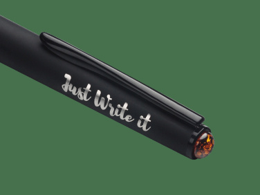 Logo trade advertising products picture of: Ball pen with AMBER stone 2070036