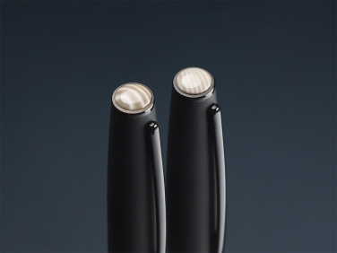 Logo trade promotional products image of: Striped Flint Pen set 1284036