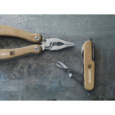Logo trade promotional items image of: Beechwood Pocket knife