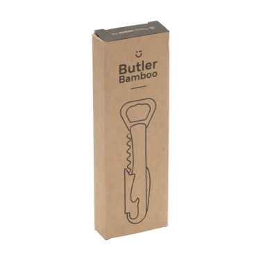Logo trade business gifts image of: Butler Bamboo waiter’s friend