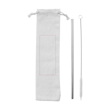 Logotrade business gifts photo of: Reusable 1 piece ECO Straw Set stainless-steel straw