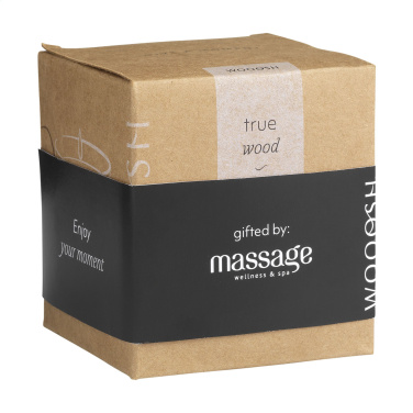 Logo trade promotional giveaways image of: Wooosh Scented Candle True Wood
