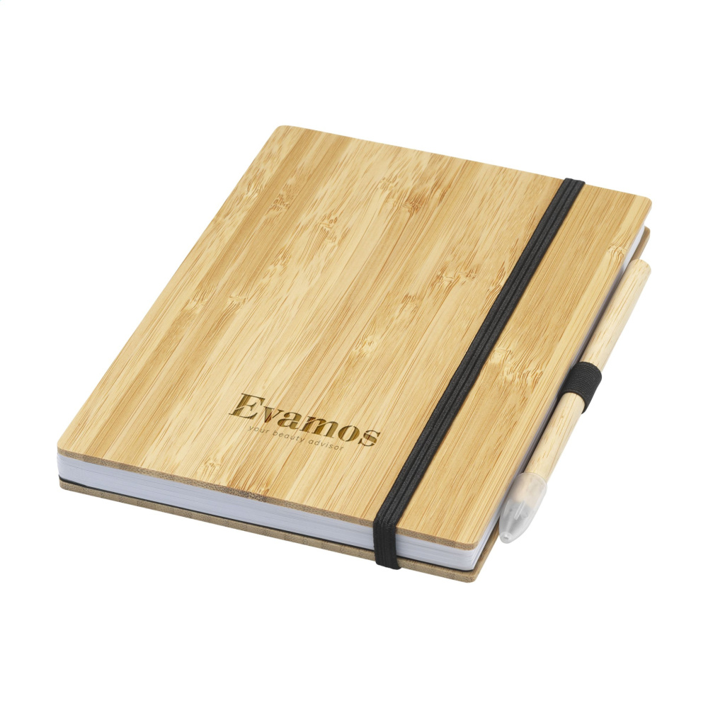 Logotrade corporate gift image of: BambooPlus Paper Notebook A5 - Inkless Pen