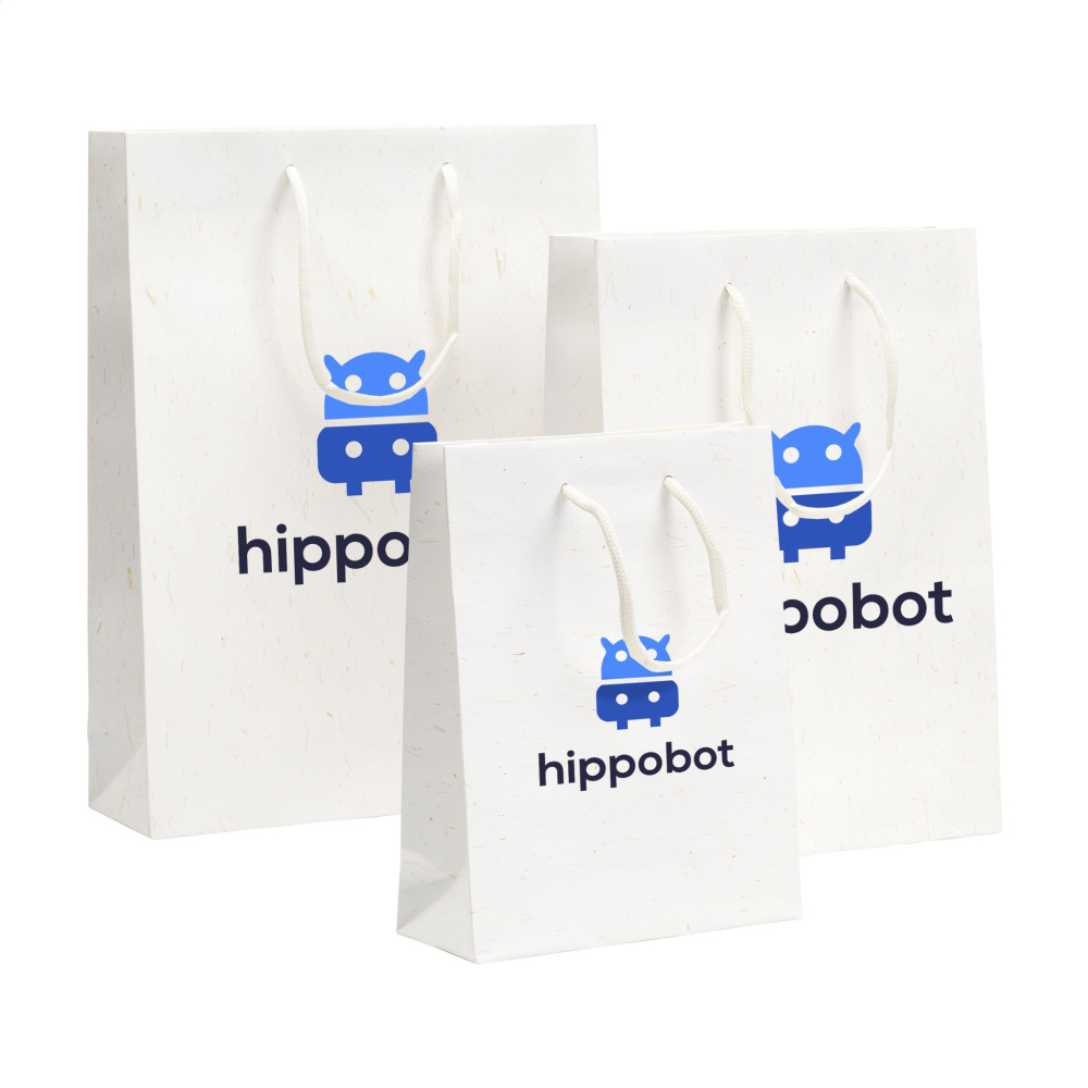Logo trade promotional gifts picture of: Leaf It Bag recycled with straw fibres (180 g/m²) L