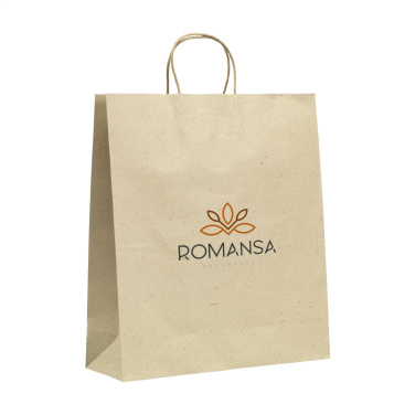 Logo trade promotional gifts picture of: Leaf It Bag recycled grass paper (120 g/m²) XL