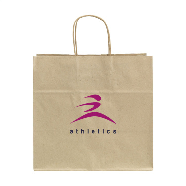 Logo trade promotional merchandise picture of: Leaf It Bag recycled grass paper (90 g/m²) L