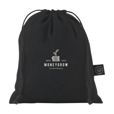 Logotrade promotional merchandise image of: Gift Pouch GRS Recycled Cotton (150 g/m²) S