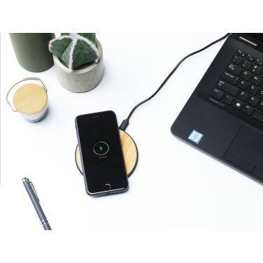Logotrade corporate gifts photo of: Bamboo 10W Wireless Charger wireless fast charger