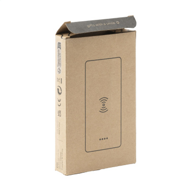 Logotrade promotional gift image of: Bamboo 8000 Wireless Powerbank wireless charger