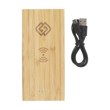 Logotrade advertising product picture of: Bamboo 8000 Wireless Powerbank wireless charger
