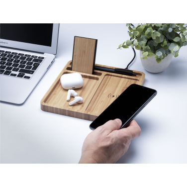 Logo trade promotional gifts picture of: Bamboo Organizer charger