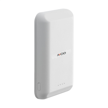 Logo trade business gifts image of: Force Magnetic RCS Recycled Wireless Powerbank 5000