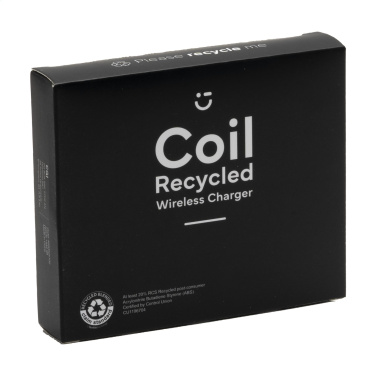 Logo trade business gifts image of: Coil RCS Recycled Wireless Charger