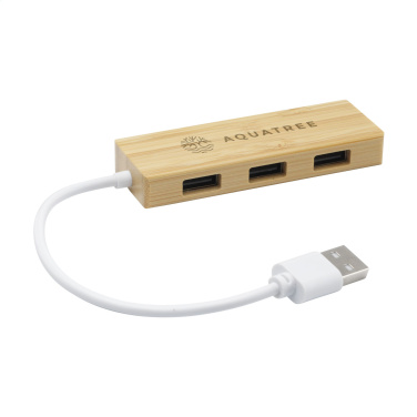 Logotrade promotional giveaway image of: Bamboo USB Hub