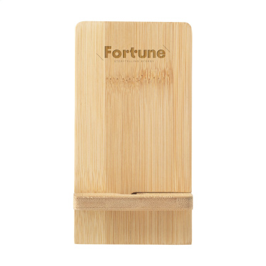 Logo trade promotional merchandise picture of: Miyo Bamboo Phone Stand