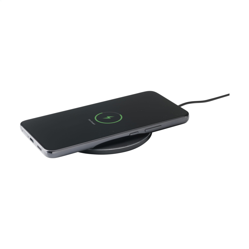 Logotrade promotional merchandise image of: Tecco GRS Recycled Alu 15W Wireless Charger