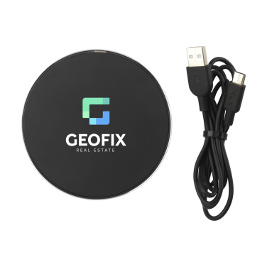 Logo trade promotional giveaways picture of: Tecco GRS Recycled Alu 15W Wireless Charger
