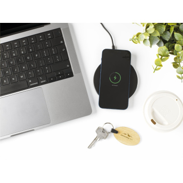 Logo trade business gifts image of: Tecco GRS Recycled Alu 15W Wireless Charger