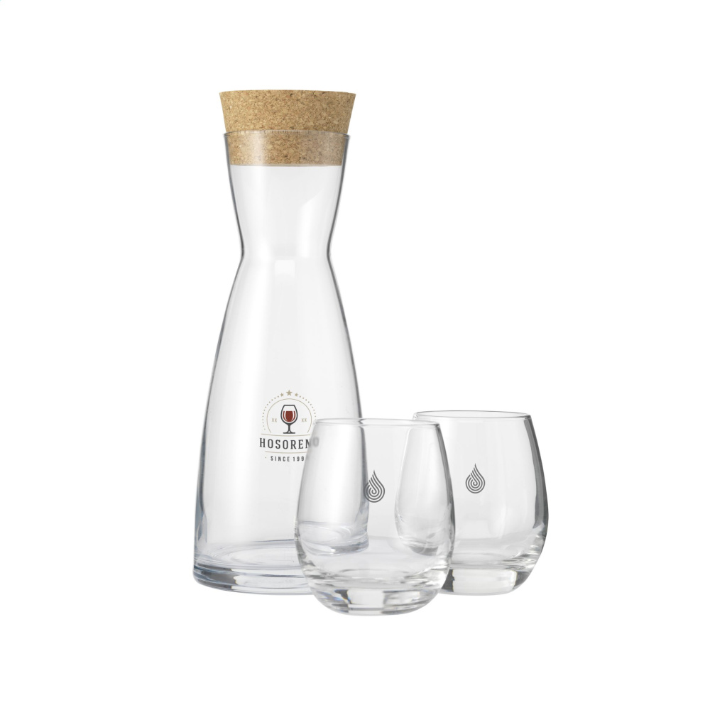 Logo trade advertising products picture of: Ypsilon Carafe 1 L with a cork cap