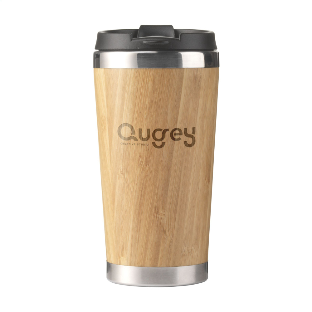 Logo trade advertising product photo of: Tokyo 450 ml bamboo thermo cup