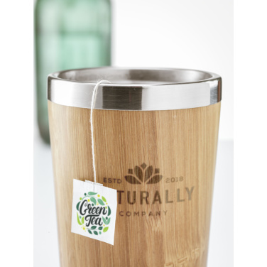 Logo trade promotional giveaways picture of: Tokyo 450 ml bamboo thermo cup