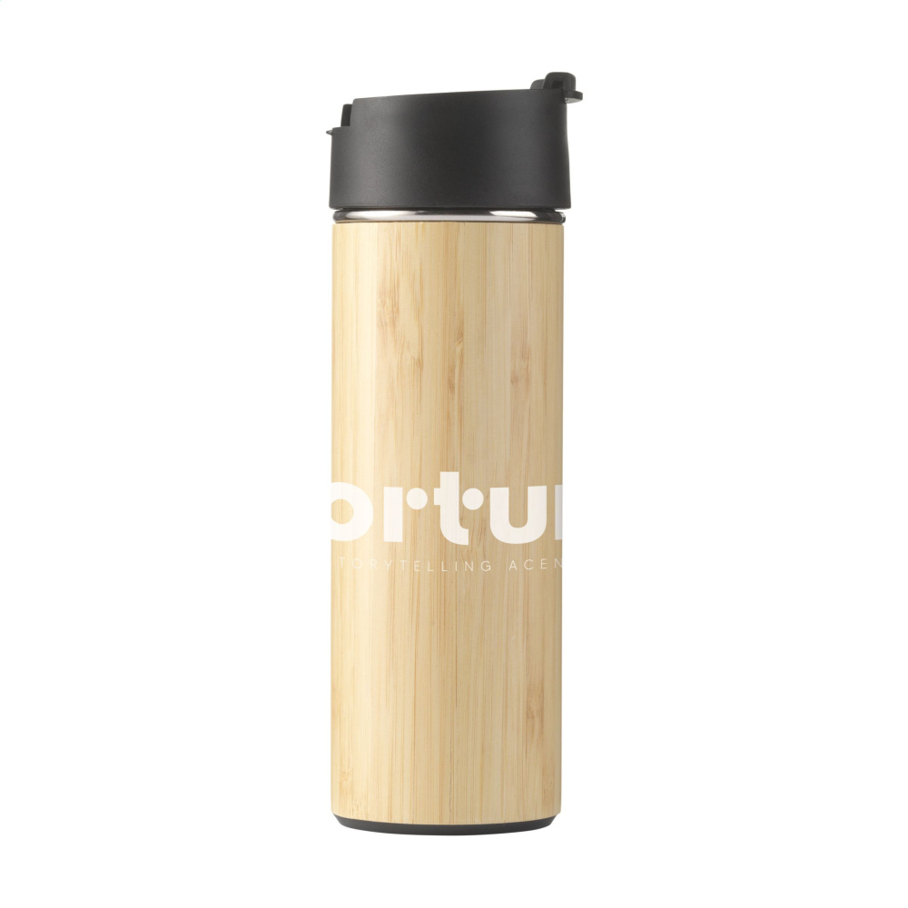 Logo trade promotional giveaway photo of: Sakura 360 ml bamboo thermo bottle/thermo cup