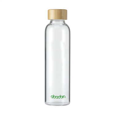 Logotrade promotional product picture of: Senga Glass Bamboo 500 ml drinking bottle