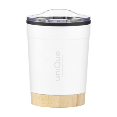 Logo trade advertising products picture of: Kobe Bamboo RCS Recycled Steel 350 ml coffee cup