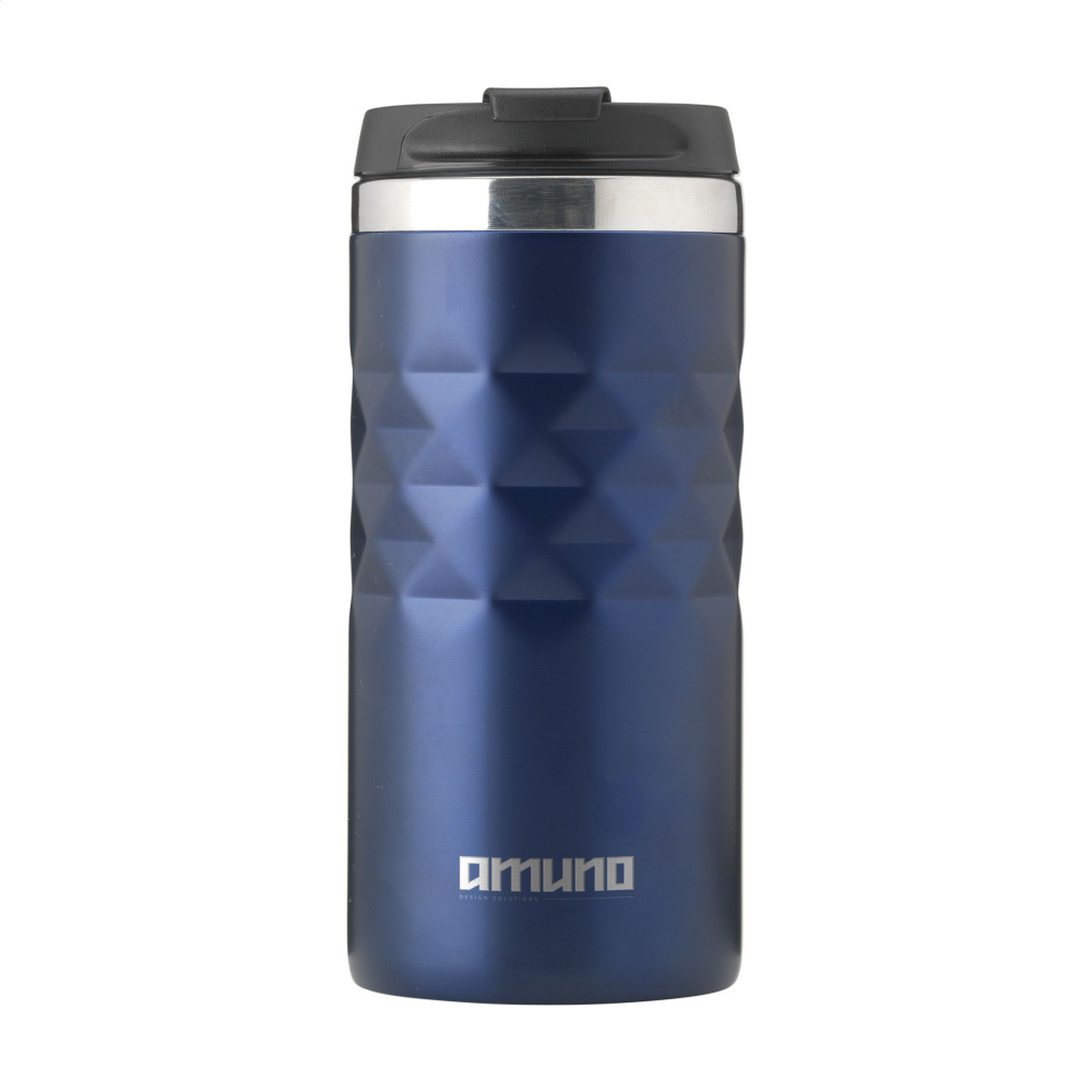 Logotrade promotional product picture of: Geometric Mug RCS Recycled Steel 280 ml thermo cup