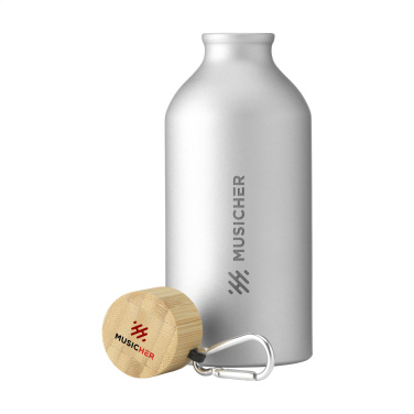 Logotrade promotional giveaway picture of: AluBamboo GRS Recycled Alu 500 ml water bottle