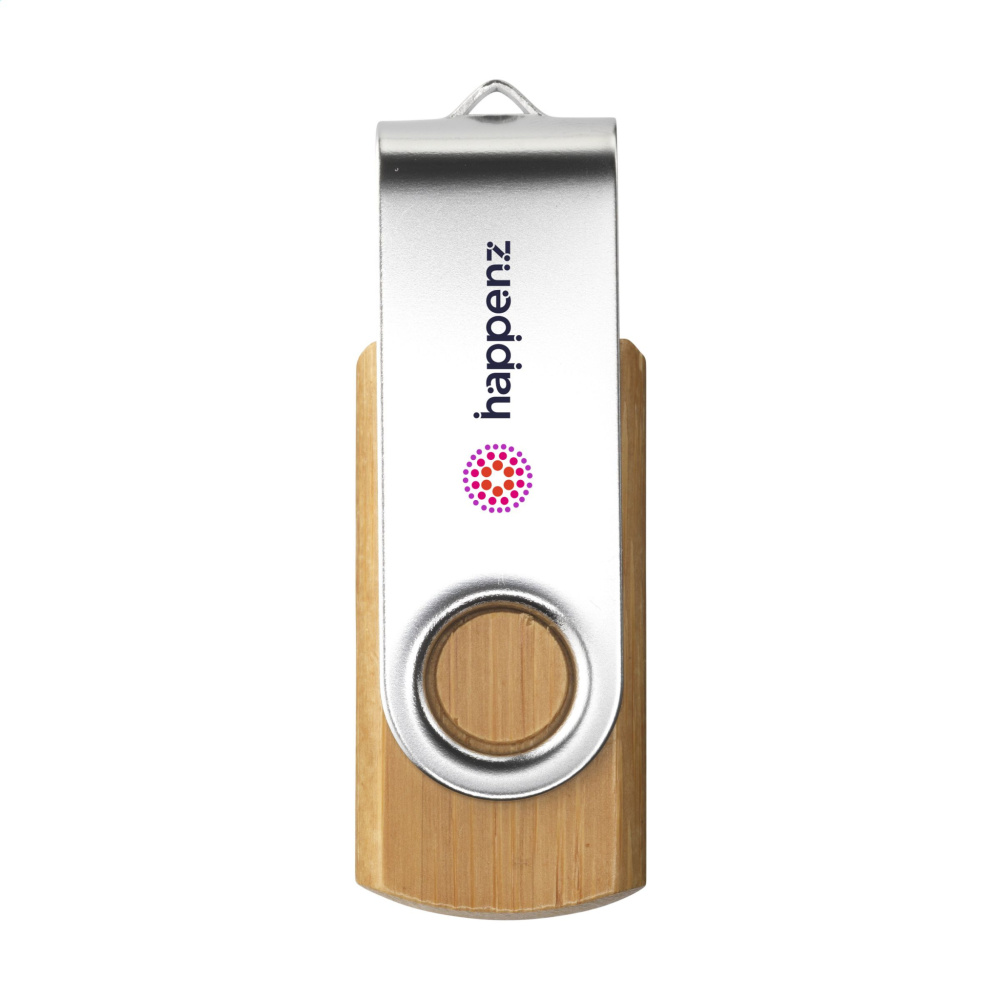 Logotrade promotional gift image of: USB Twist Bamboo 16 GB
