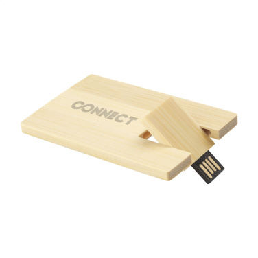 Logotrade promotional products photo of: CreditCard USB Bamboo 32 GB
