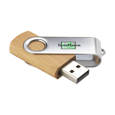 Logotrade promotional items photo of: USB Twist Bamboo from stock 32 GB