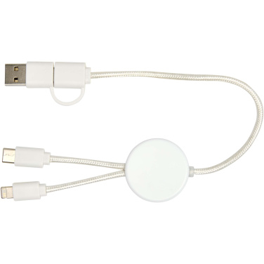 Logotrade advertising product image of: Citala 5-in-1 recycled plastic 30 cm data sync and 27W fast charge cable