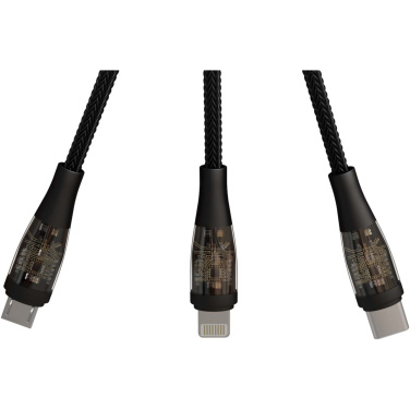 Logo trade corporate gifts picture of: SCX.design C50 5-in-1 fast charging 100W/5A cable with digital display