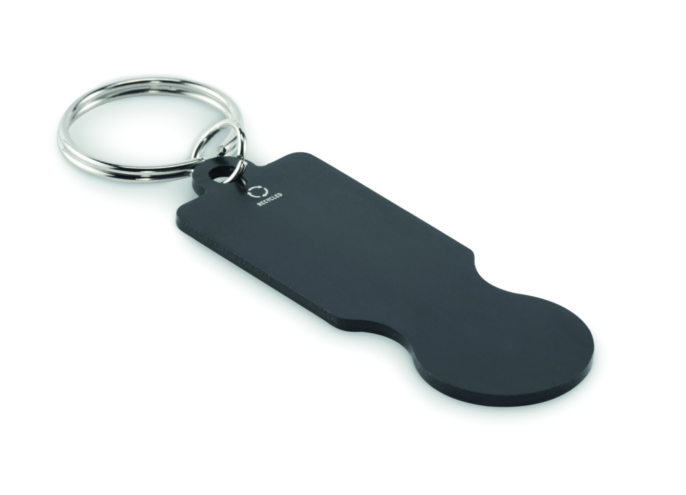Logotrade promotional merchandise picture of: Key ring with trolley token