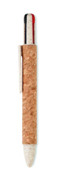 Logotrade promotional gift picture of: Cork 4-colour ink ball pen