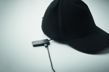 Logotrade promotional gift image of: 5 panel LED cotton cap 220gr/m²