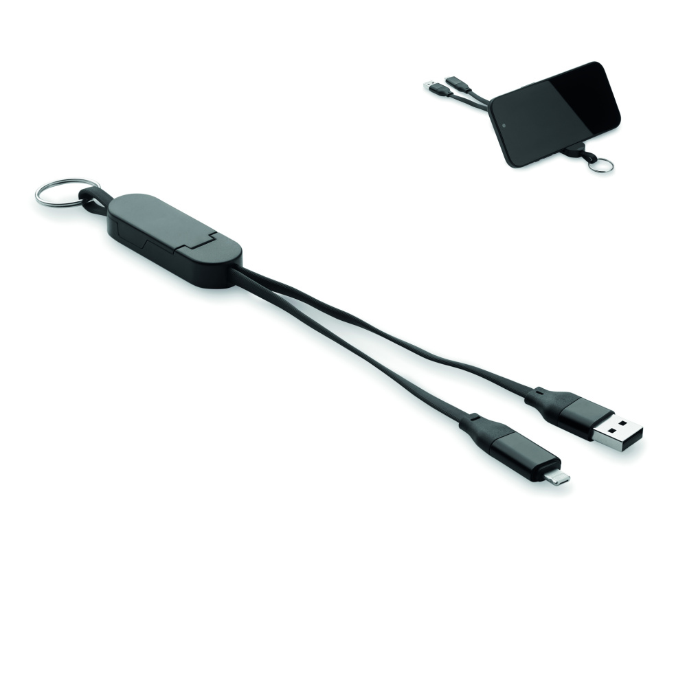 Logotrade promotional giveaways photo of: 60W cable keyring recycled ABS