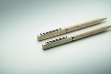 Logotrade promotional gifts photo of: Wheat straw/ABS twist pen set